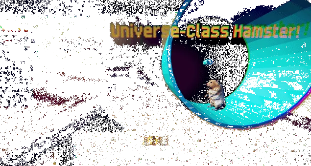 Creator GIF frame showing hamster by wheel under a changed title